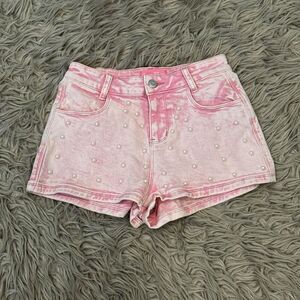 Sugar Thrillz Pink Pearl Embellished shorts size XS